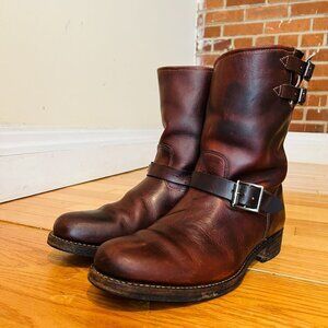 Vintage Congac Frye Distressed Engineer Boots Men's Size 11 D